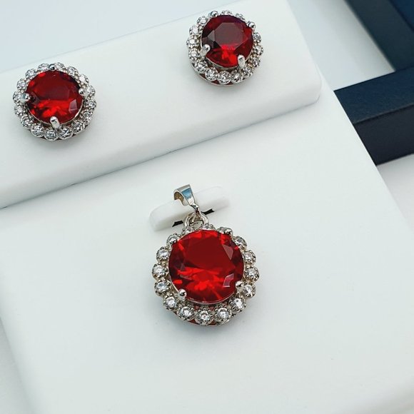 "925 Sterling Silver Cubic Zircon Jewelry Set, UU1P7A7049 - Picture 3 of 10